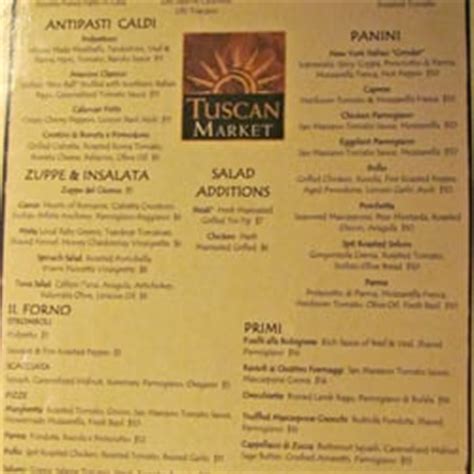 Tuscan Market, Salem - Menu, Prices & Restaurant Reviews