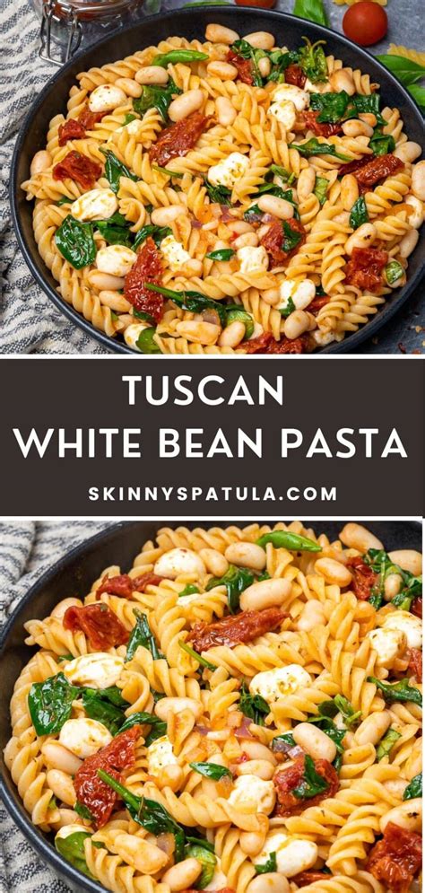 Tuscan White Bean Pasta – Skinny Spatula