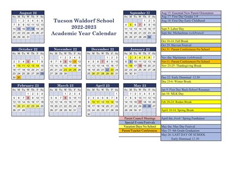 Tusd1 Calendar