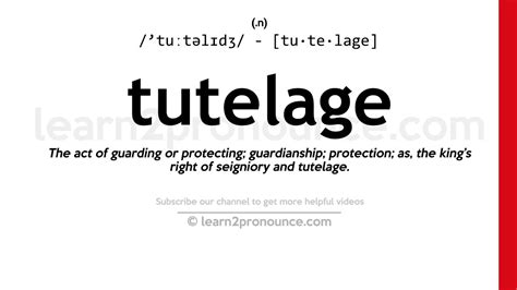 Tutelage definition and meaning Collin…