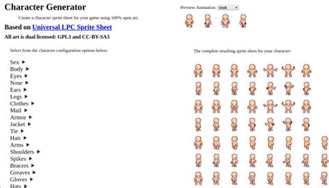 Tutorial Of Universal Lpc Sprite Sheet Character Generator Images and