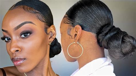 Tutorial Signature Sleek Low Bun On Natural Hair