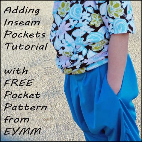 Tutorial and free patterns Adding inseam pockets to a garment