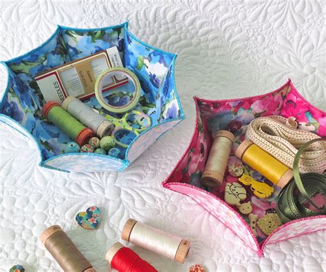 Tutorial and pattern Easy fabric bowls Sewing