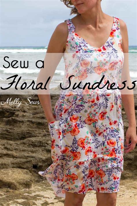 Tutorial and pattern Floral summer sundress Sewing