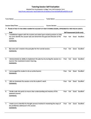 Tutoring Session Template 20122024 Form Fill Out and Sign Printable