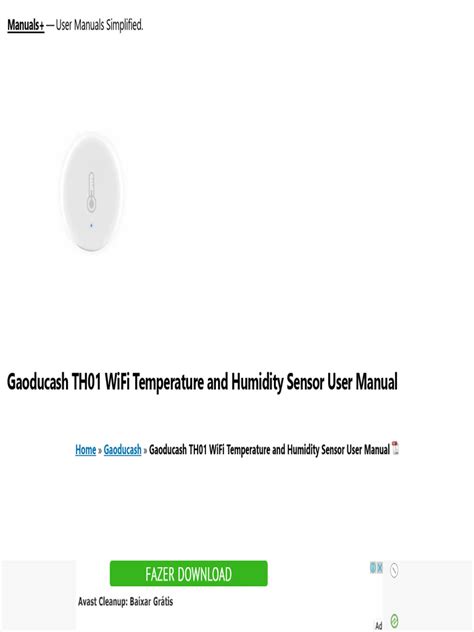 Tuya th01 humidity sensor.  Document Includes User Manual User Manual.  T...