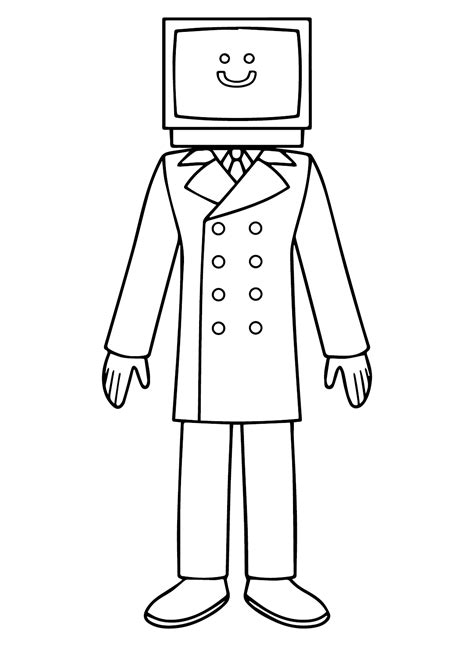Tv Man Coloring Shee