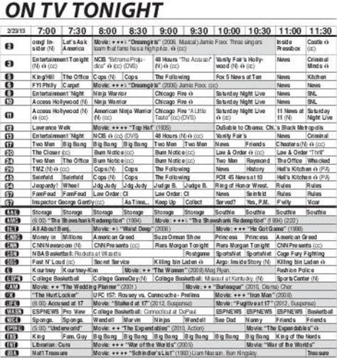 Local TV Listings by City. Find local TV listings by city for your local television schedule. On TV Tonight is America's most comprehensive listings guide and covers every TV show broadcasting near you. Select your city to bookmark and view your local TV listings guide every day, or search the TV guide by zip code. Alabama. Birmingham. Huntsville.. 