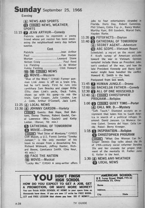 TV Listings for Akron, OH. Choose your television service provider to see your local TV listings. Over the Air TV Listings. Broadcast - Akron, OH ; Cable TV Listings. AT&T U-Verse - Akron, OH ; AT&T U-Verse - National - East, NY ; Spectrum - Akron Area, OH ; Spectrum - Green Area, OH ; Spectrum - N. Summit/Aurora: Hudson, Macedonia, OH ...