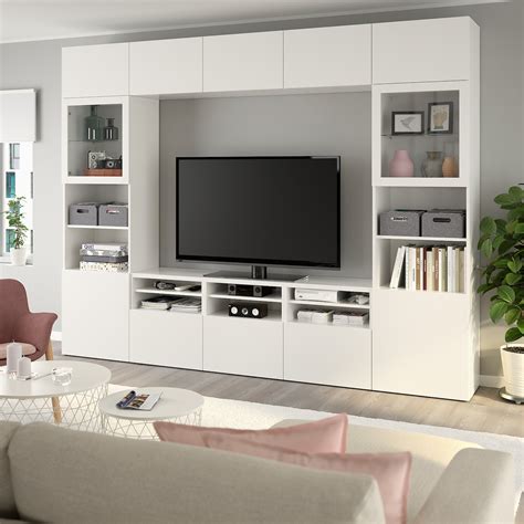 Tv storage combination ikea besta tv unit ideas. Customize it. BESTÅ TV storage combinations provide a home for your TV and storage for the gadgets you need for all the activities around it. Hide the clutter and display your favorite things in one magnificent combo! Article Number 594.377.59. Product details. 