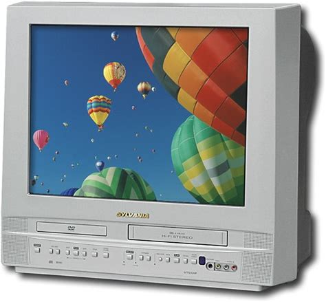 Tv with dvd and vcr combo. Space-saving DVD player/VCR combo unit with MP3 and JPEG CD compatibility. Front-panel audio/video inputs foster easy hookup with a camcorder, gaming console, or second VCR. Composite-, component-, and S-video outputs for flexible DVD playback with compatible TVs; single-output DVD/VCR operation (RF, composite) Dolby Digital/DTS surround and ... 