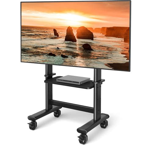 Tv with mobile. Buy Rfiver Rolling Floor TV Stand with Swivel Mount for 40-75 Inch Flat Screen/Curved TVs, 3-Shelf Heavy Duty Portable Mobile TV Cart with Wheels, Black Universal Tall TV Mount Trolley for Home and Office: TV Wall & Ceiling Mounts - Amazon.com FREE DELIVERY possible on eligible purchases 