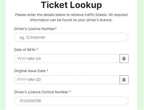 Plead At or Pay Tickets Live; Check My License Pr