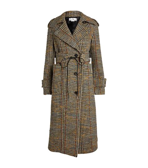 Tweed Trench Coat - Etsy