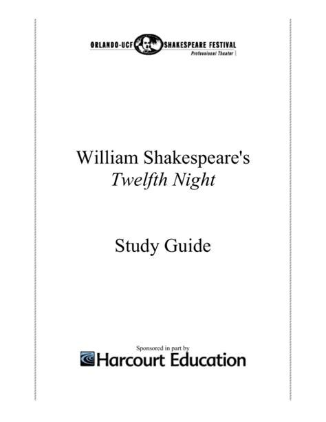 Twelfth night study guide william shakespeare. - Zombie apocalypse survival guide max brooks.