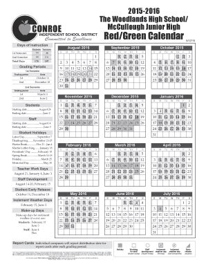 Twhs red green calendar. Approved 1/18/22 2022-2023 Red Green Calendar The Woodlands High School / McCullough Junior High The Conroe Independent School District (District) as an equal opportunity educational provider and employer does not discriminate on the basis of race, color, national origin, sex, religion, age, or disability in educational programs or activities that it operates or in employment matters. 