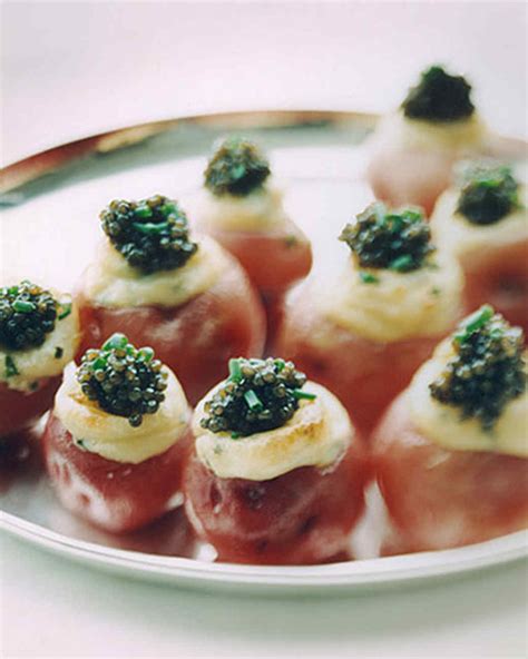 Twice-Cooked Potatoes with Caviar Recipe - Martha Stewart