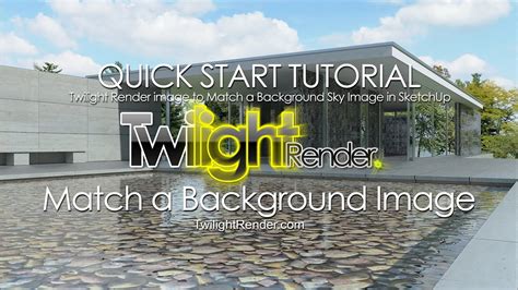 Twilight Render image to match a Background Sky Image in …