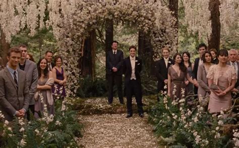 Twilight movie wedding. The Alfred Angelo wedding dress below (retail price: just $799!) is the official copy of Bella Swan's wedding dress from Breaking Dawn: Part 1, which was designed by Carolina Herrera. Here's the ... 