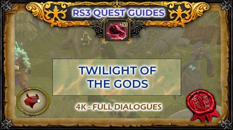 Twilight of the gods rs3. Return to Adrasteia in the White Knight Castle and talk to her. Complete the conversation and take the stairs up to Saradomin 's Throne Room, choosing to continue Aftermath when prompted. Talk to Saradomin, continuing the miniquest when prompted, then talk to him again. He will appoint Adrasteia to take his place on the throne, address the ... 