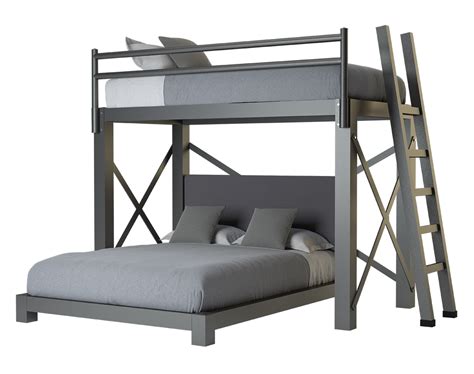 Twin Over Queen Bunk Bed - AdultBunkBeds.com