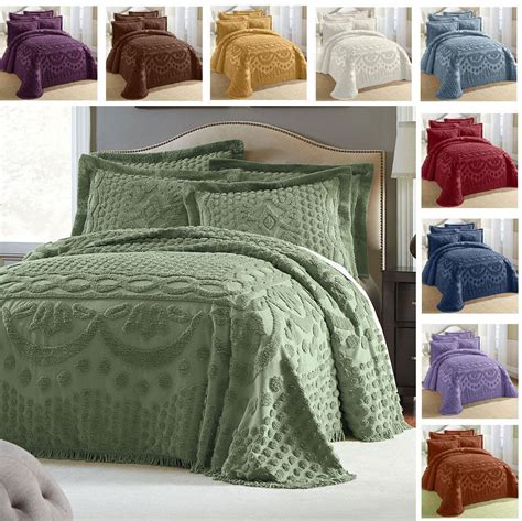 Twin chenille bedspread. Montclare Tufted Cotton Chenille Medallion Comforter Set. by Ophelia & Co. From $108.99 $119.99. ( 1059) Free shipping. Surplus Sale. +1 Color | 2 Sizes. 