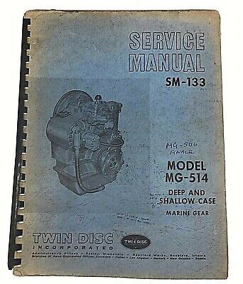 Twin disc transmission 514 service manual. - Manual for 98 mach z ski doo.