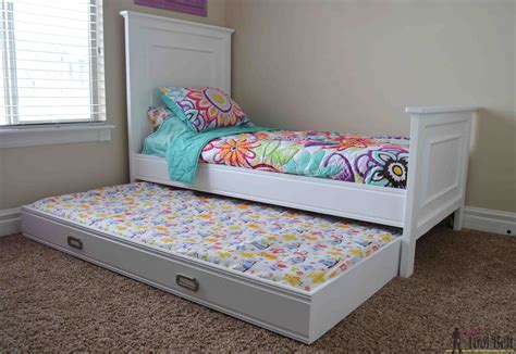 Twin mattress for trundle bed. And a wheeled trundle bed underneath provides a spare sleeping spot if you have multiple overnight guests. What we love is that this daybed arrives with slat kits, so box springs are not needed. Frame Material: Iron; Trundle Bed Included: Yes; Bed Weight Capacity: 300lb. Overall: 42.3'' H x 80.5'' L x 41.1'' W; Trundle Mattress Size: Twin 