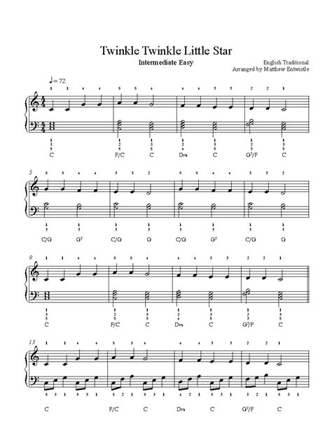 Twinkle twinkle little star piano sheet music. Also, if you want to play a easy version of the song, playing only the RH lines does exactly that, because on most songs RH notes are for melody and LH notes are for bass. Tags: Classic Most Popular Traditional. Twinkle Twinkle Little Star easy piano letter notes: c c g g a a g f f e e d d c g g f f e e d g g f f e e d c c g g a a a g f f e e d ... 