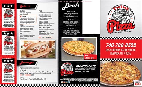 Twins pizza newark menu. Twins Pizza, Newark, Ohio. 2,774 likes · 63 talking about this · 192 were here. pizza,subs,salads, pickup,delivery 
