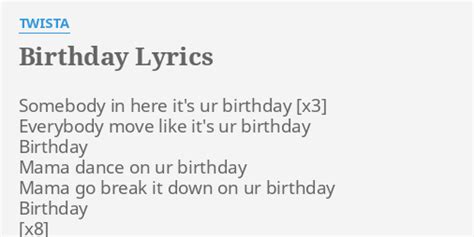 Twista - Birthday Lyrics AZLyrics.com