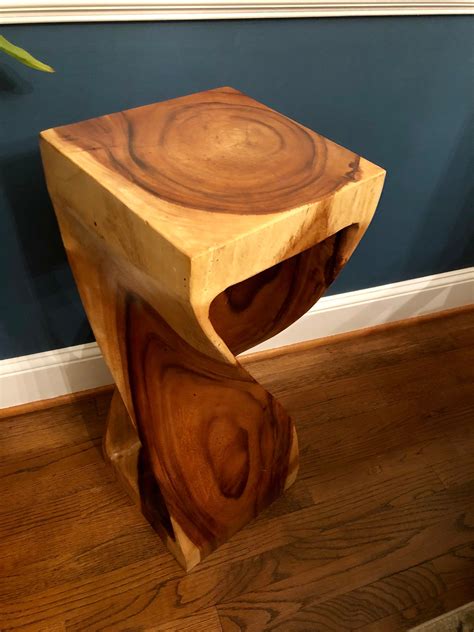 Twisted Wood Side Table - Etsy