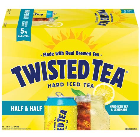 Twisted Tea is a smooth hard iced tea with natural lime flavor and real brewed Black Tea. It has about 194 calories, 26g of carbs, and 0g of fat or protein per 12 oz serving. The web page also lists the calories, carbs, fat, and protein in different flavors of Twisted Tea, such as peach, blueberry, mango, and cinnamon.. 