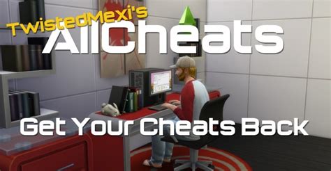 Extended Cheats By TwistedMexi is availble to download for free on Sims 4 Cheats. Mods. Cheats, Sims 4, Twistedmexi. May 10th 2020. 312. Download. The Sims 4 Extended Cheats By TwistedMexi custom content download. View more Sims 4 Custom Content downloads, only at Sims4CC..