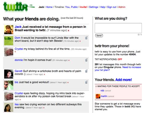 Twitter First Versions.