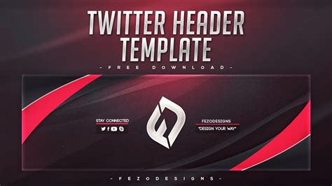 Twitter Header Template PSD Free Download Blue Twitter Header Template PSD 2017