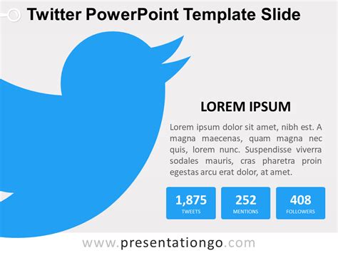 Twitter PowerPoint Template Slide PresentationGO