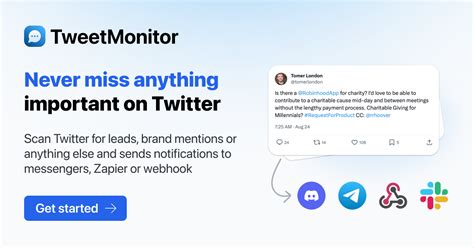 Twitter watcher.  Never miss anything important on Twitter TweetMonitor helps you scan Twitter ...