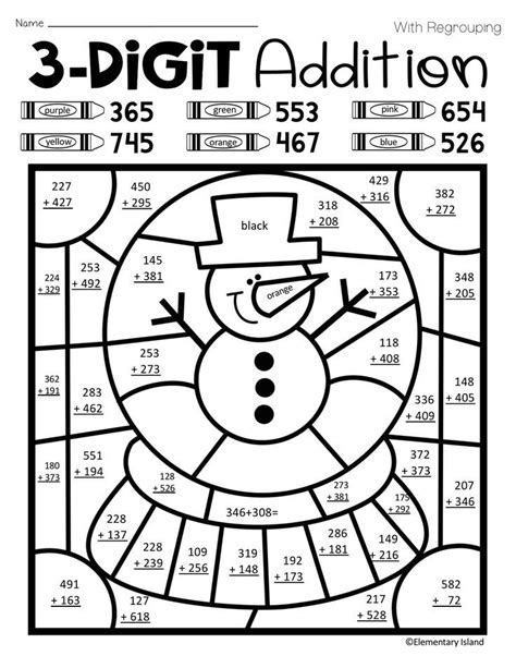 Two Digit Addition Coloring Worksheets Free Addition coloring
