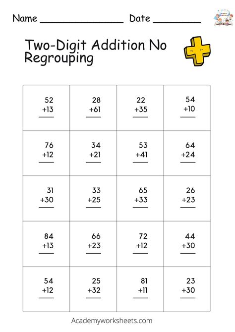 Two Digit Addition Without Regrouping
