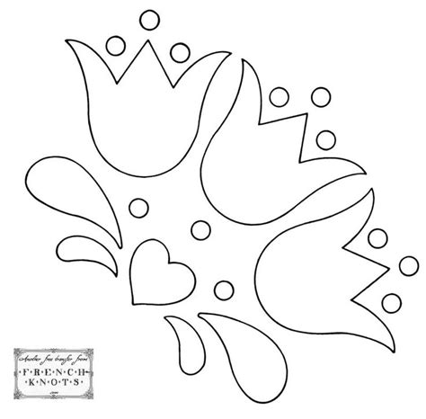 Two Lip and Tulip Embroidery Transfer and applique Patterns