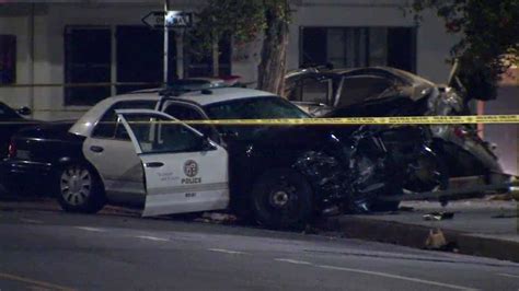 Two Officers, One Civilian Hospitalized in Two-Vehicle Collision on Venice Boulevard [Los Angeles, CA]