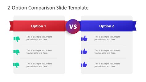 Two Options PowerPoint Template Options PowerPoint Templates