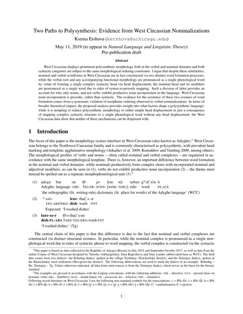 Two Paths To Polysynthesis Springerlink