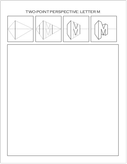 Two Point Perspective Letters Worksheet P Two Point Perspective Project
