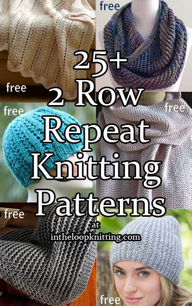 Two Row Repeat Knitting Patterns In the Loop Knitting