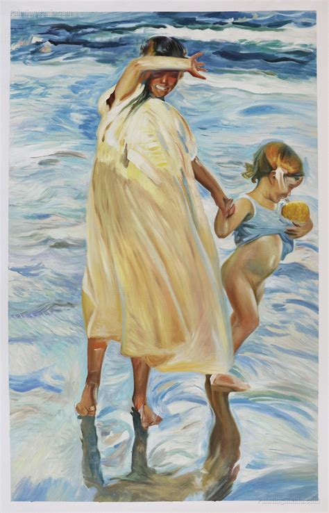 Two Sisters - Joaquin Sorolla y Bastida Paintings