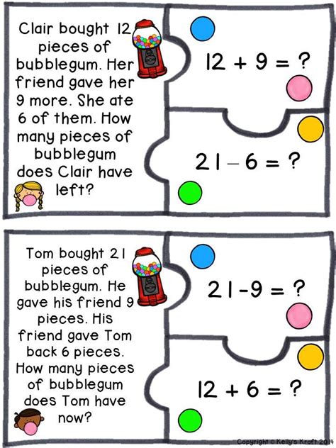 Two Step Word Problems 2nd Grade