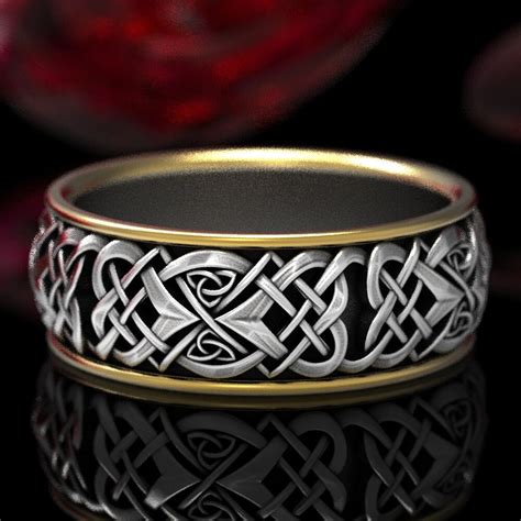 Two Tone Celtic Ring - Etsy